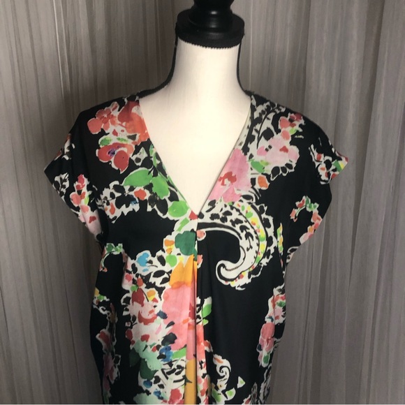 Lauren by Ralph Lauren Floral dress short sleeve black Size 6 - Picture 3 of 10